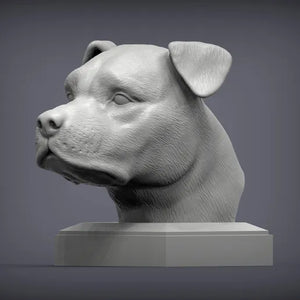 American Staffordshire Terrier Bust