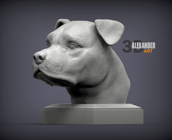 American Staffordshire Terrier Bust