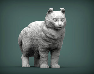 American Curl Cat Sculpture