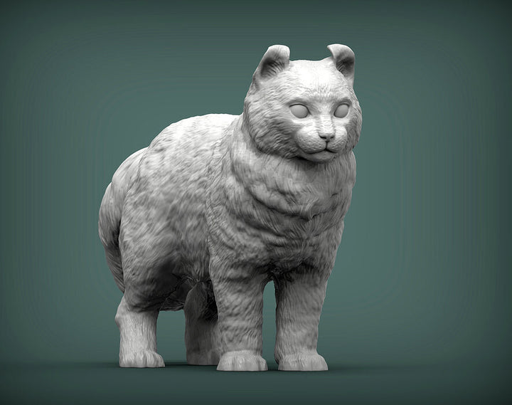 American Curl Cat Sculpture