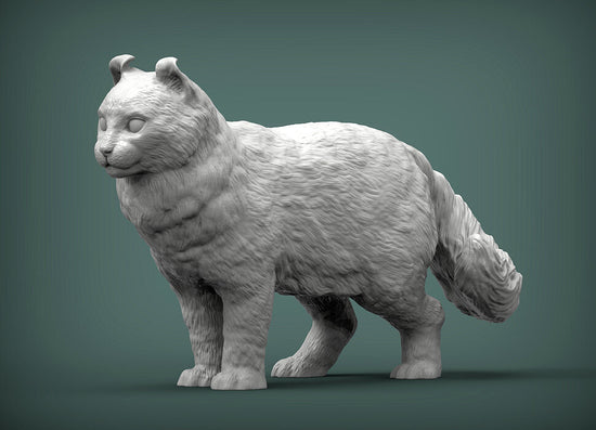 American Curl Cat Sculpture