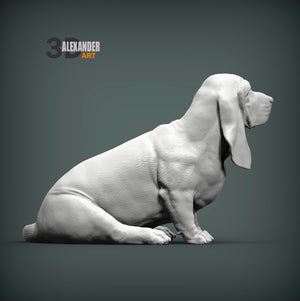 Basset Hound Sculpture