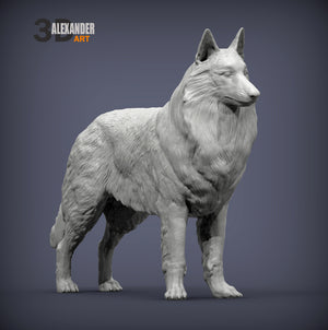 Belgian Sheepdog Sculpture