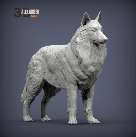 Belgian Sheepdog Sculpture