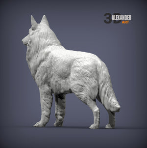 Belgian Sheepdog Sculpture
