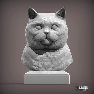 British Shorthair Cat Bust