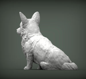 Cardigan Welsh Corgi Sculpture (Sitting)