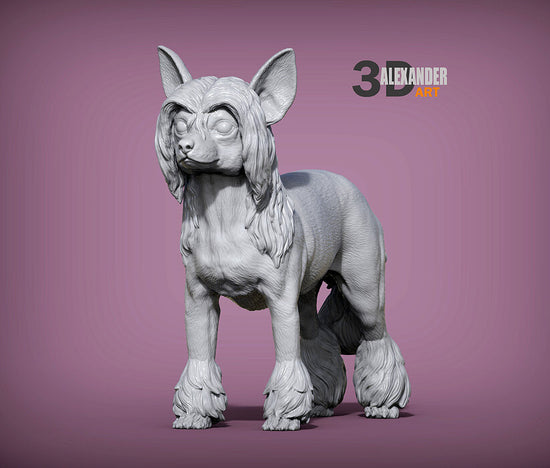 Chinese Crested Sculpture (Standing)