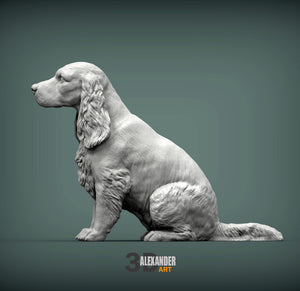 Cocker Spaniel Sculpture (Sitting)