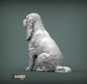 Cocker Spaniel Sculpture (Sitting)