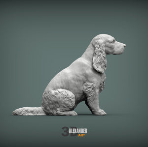 Cocker Spaniel Sculpture (Sitting)
