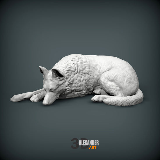German Shepherd Sculpture (Sleeping)