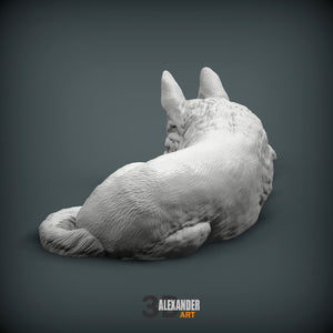 German Shepherd Sculpture (Sleeping)