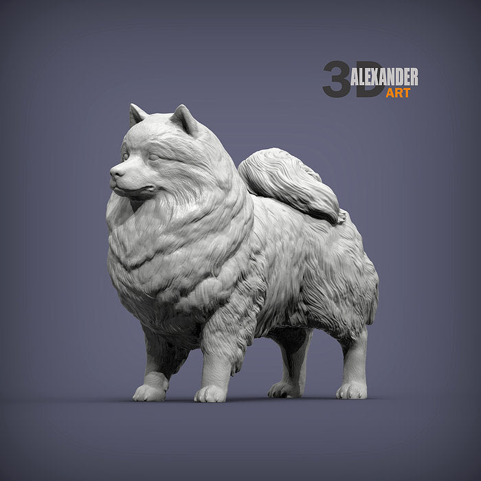 Keeshond Sculpture (Standing)