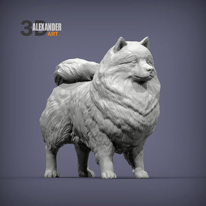 Keeshond Sculpture (Standing)