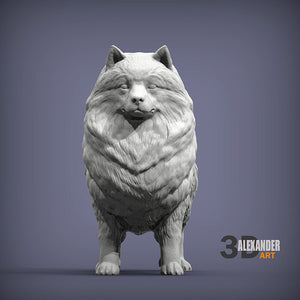 Keeshond Sculpture (Standing)