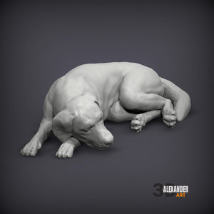 Labrador Figurine Sleeping