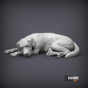 Labrador Figurine Sleeping