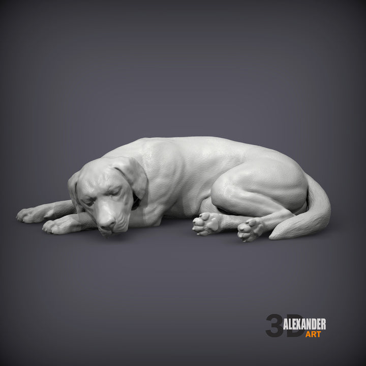 Labrador Figurine Sleeping