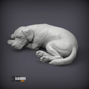 Labrador Figurine Sleeping