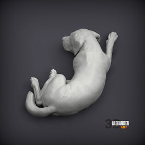Labrador Figurine Sleeping