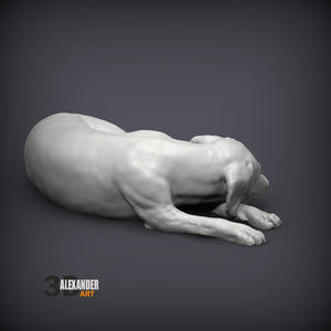 Labrador Figurine Sleeping