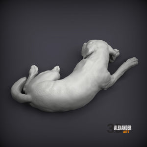 Labrador Figurine Sleeping