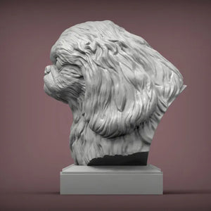 Pekingese Dog Bust