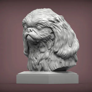 Pekingese Dog Bust