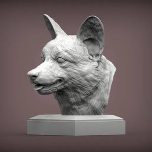 Pembroke Welsh Corgi Bust