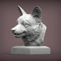Pembroke Welsh Corgi Bust – Lifelike 3D Printed Dog Figurine