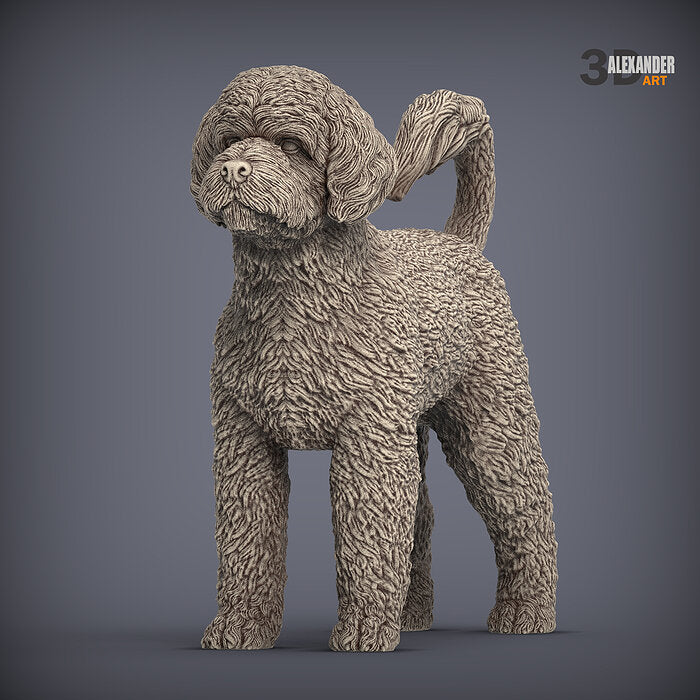 Portuguese Water Dog Sculpture