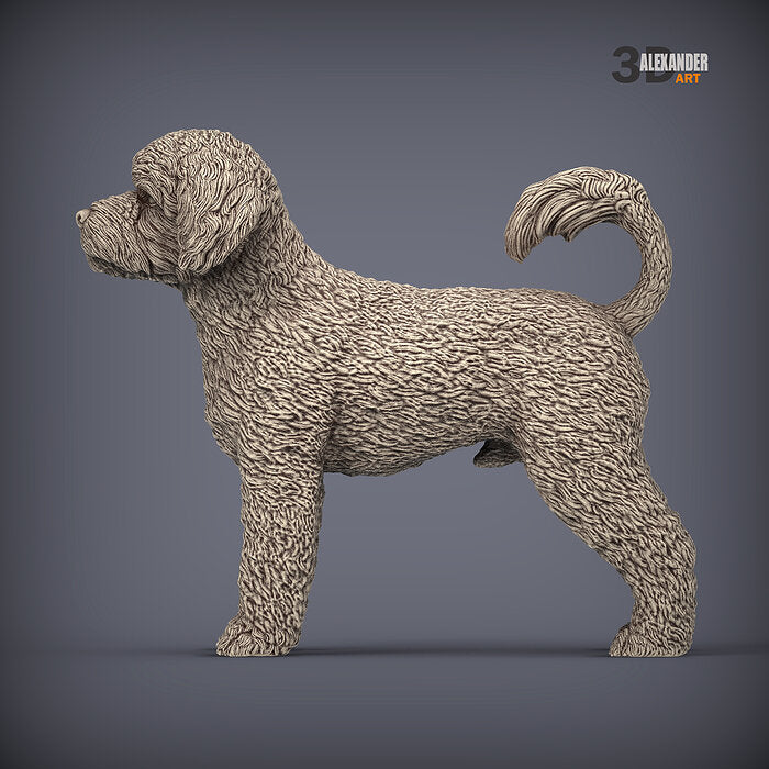 Portuguese Water Dog Sculpture