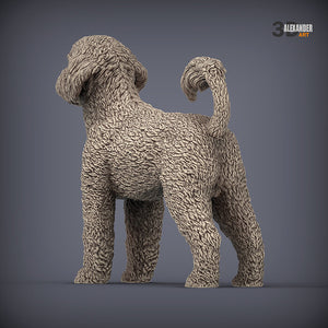 Portuguese Water Dog Sculpture