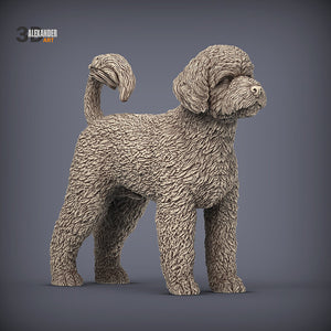 Portuguese Water Dog Sculpture