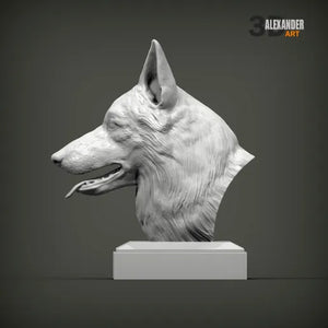 Swiss White Shepherd Bust