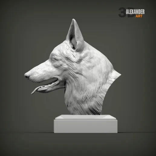 Swiss White Shepherd Bust
