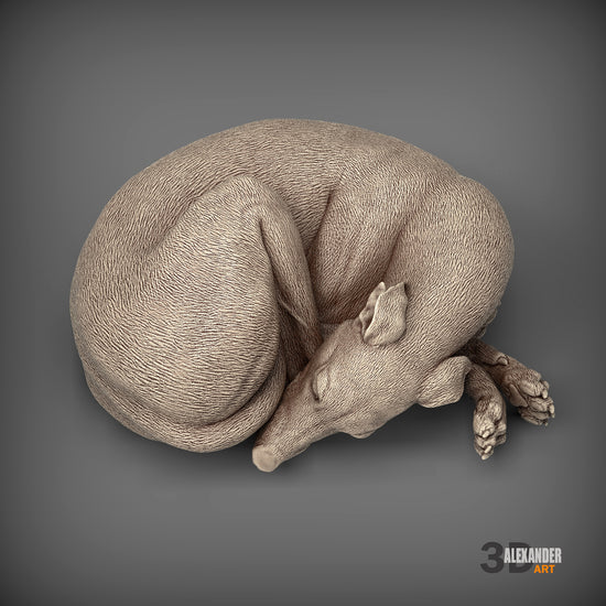 Whippet Sculpture Sleeping