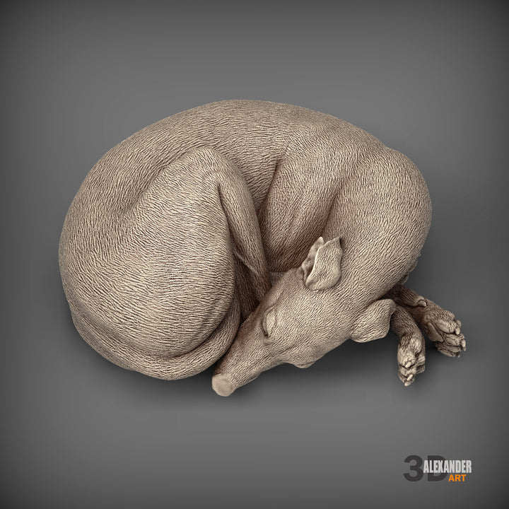 Whippet Sculpture Sleeping