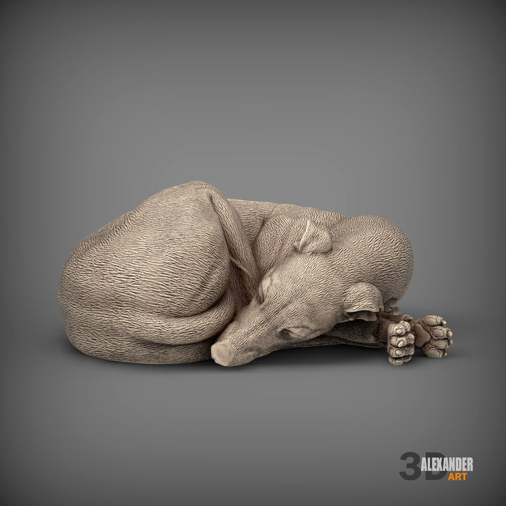 Whippet Sculpture Sleeping