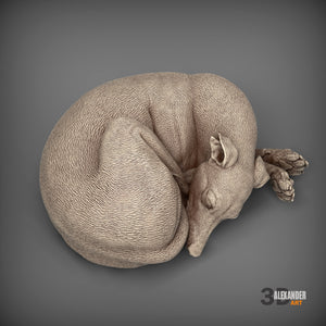 Whippet Sculpture Sleeping