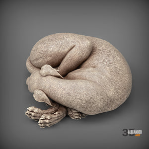 Whippet Sculpture Sleeping