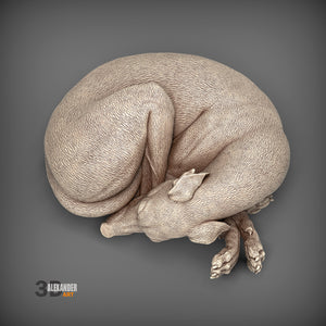 Whippet Sculpture Sleeping