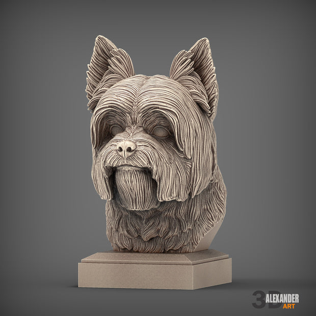 Yorkshire Terrier Bust