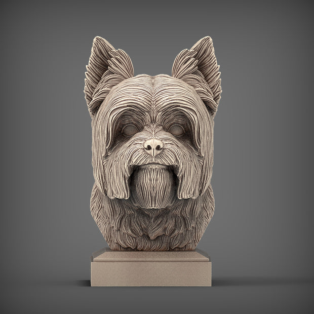 Yorkshire Terrier Bust