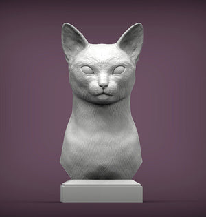 Abyssinian Cat Bust