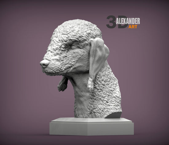 Bedlington Terrier Bust