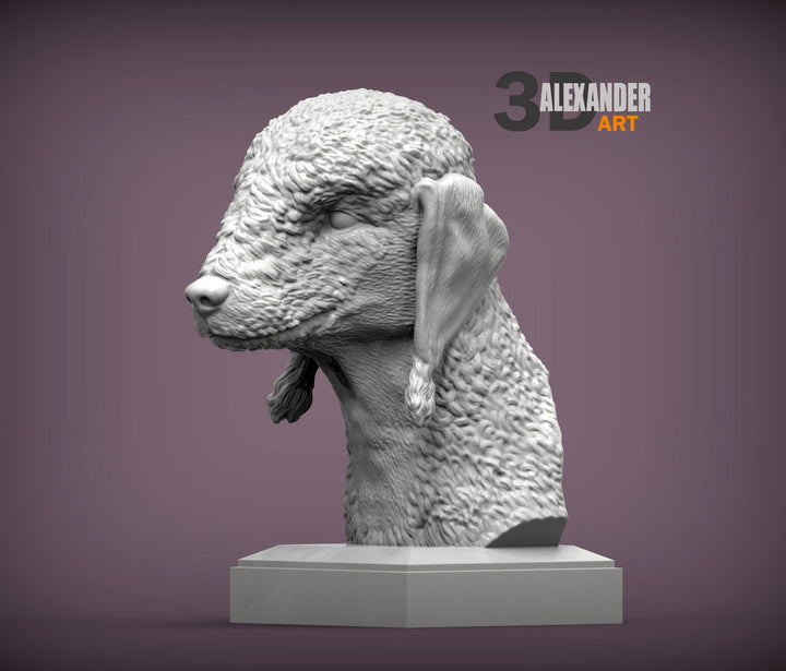 Bedlington Terrier Bust