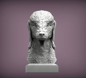 Bedlington Terrier Bust