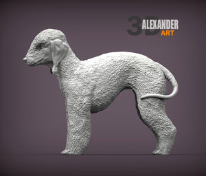 Bedlington Terrier Sculpture (Standing)
